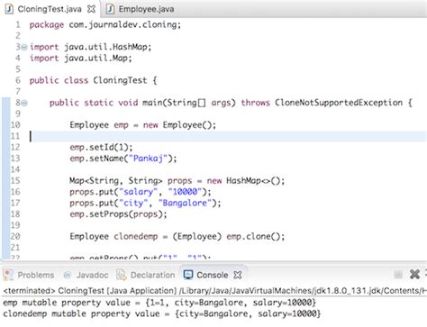 watching server java.lang.error at java.lang.object.clone native method|How to Handle the Clone Not Supported Exception in Java.